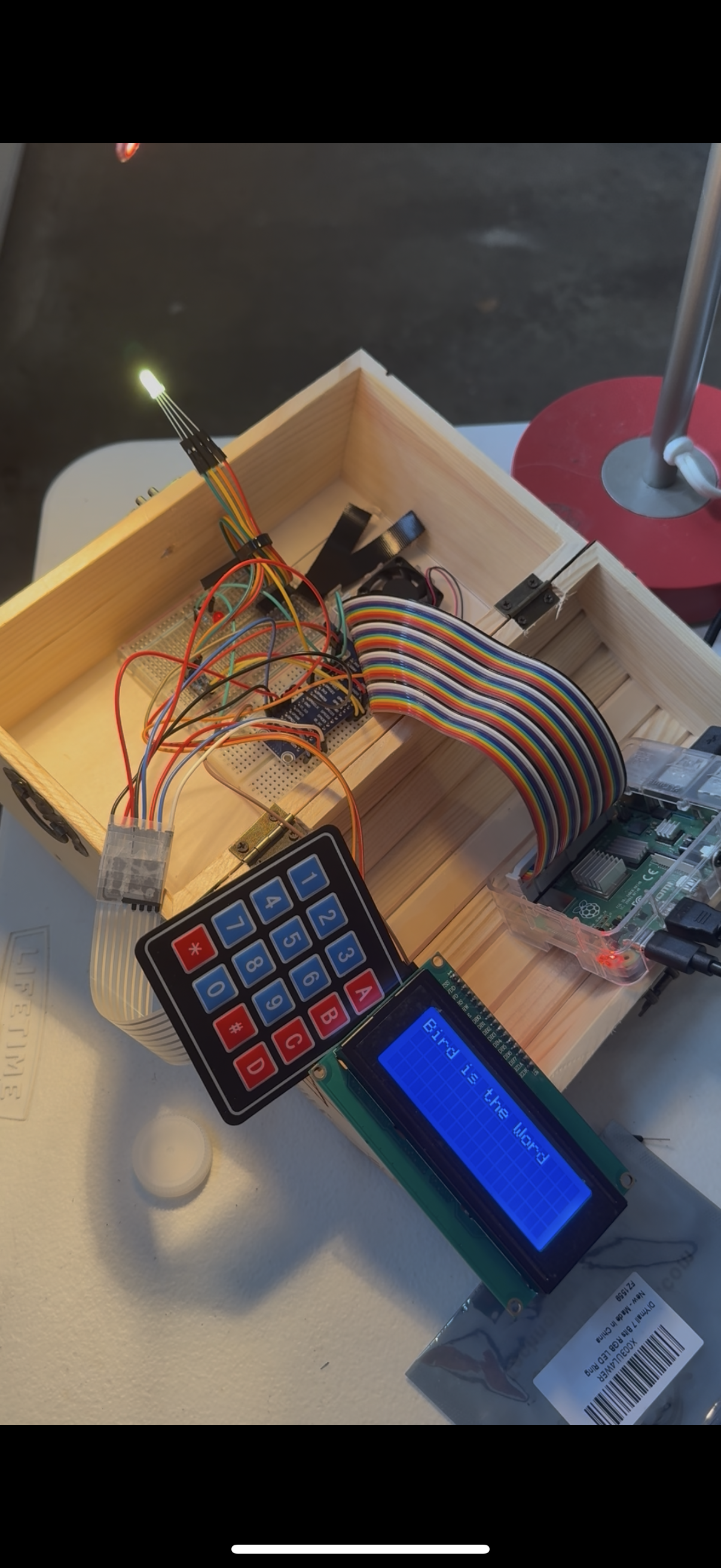 CRUMB interface demo showing breathing light patterns